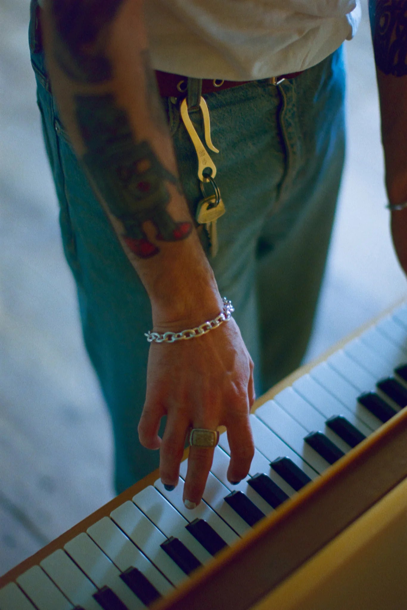 Big Anchor Hook Bracelet, Silver-Ringe og Halskæder-O.P. Jewellery-Motorious Copenhagen