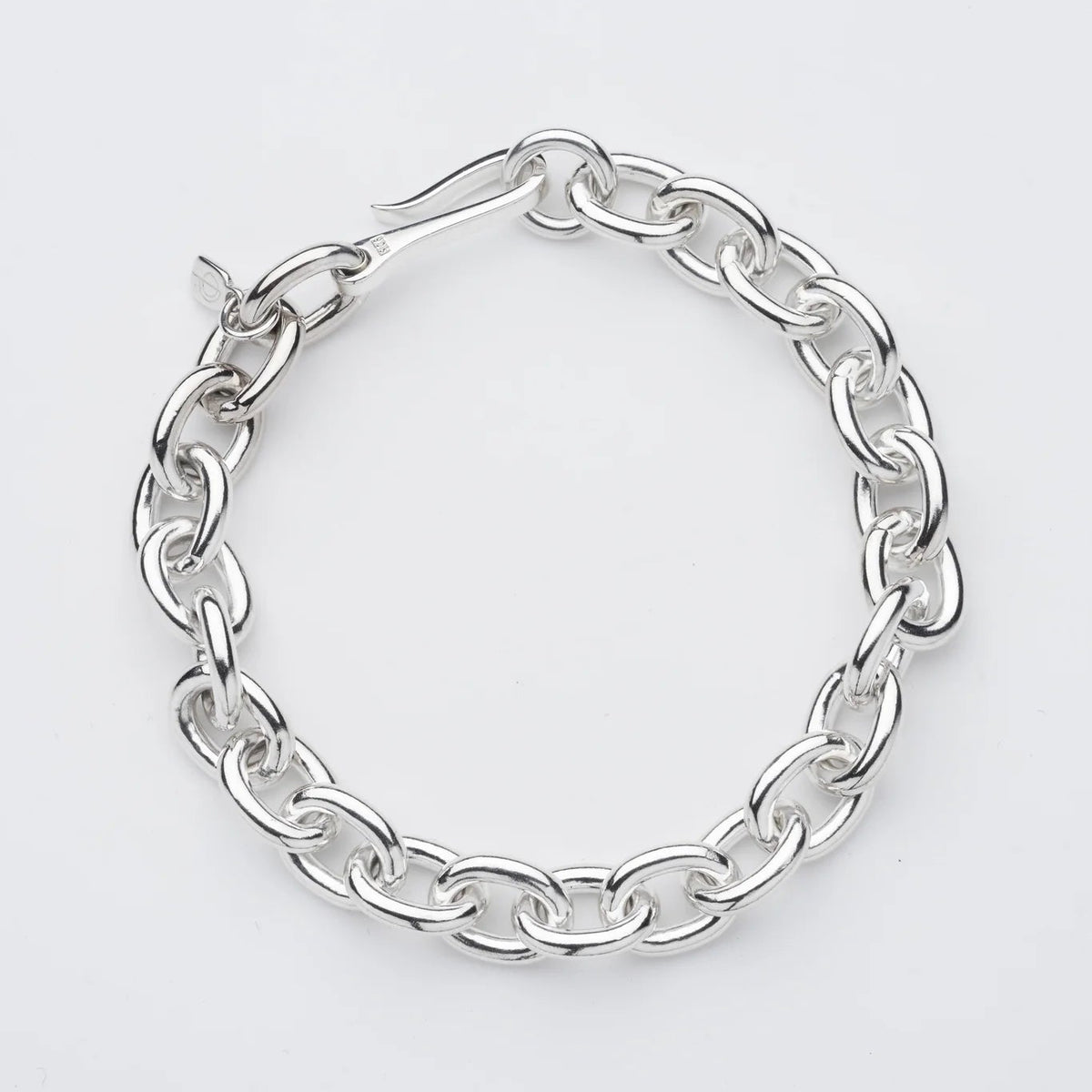 Big Anchor Hook Bracelet, Silver-Ringe og Halskæder-O.P. Jewellery-Motorious Copenhagen