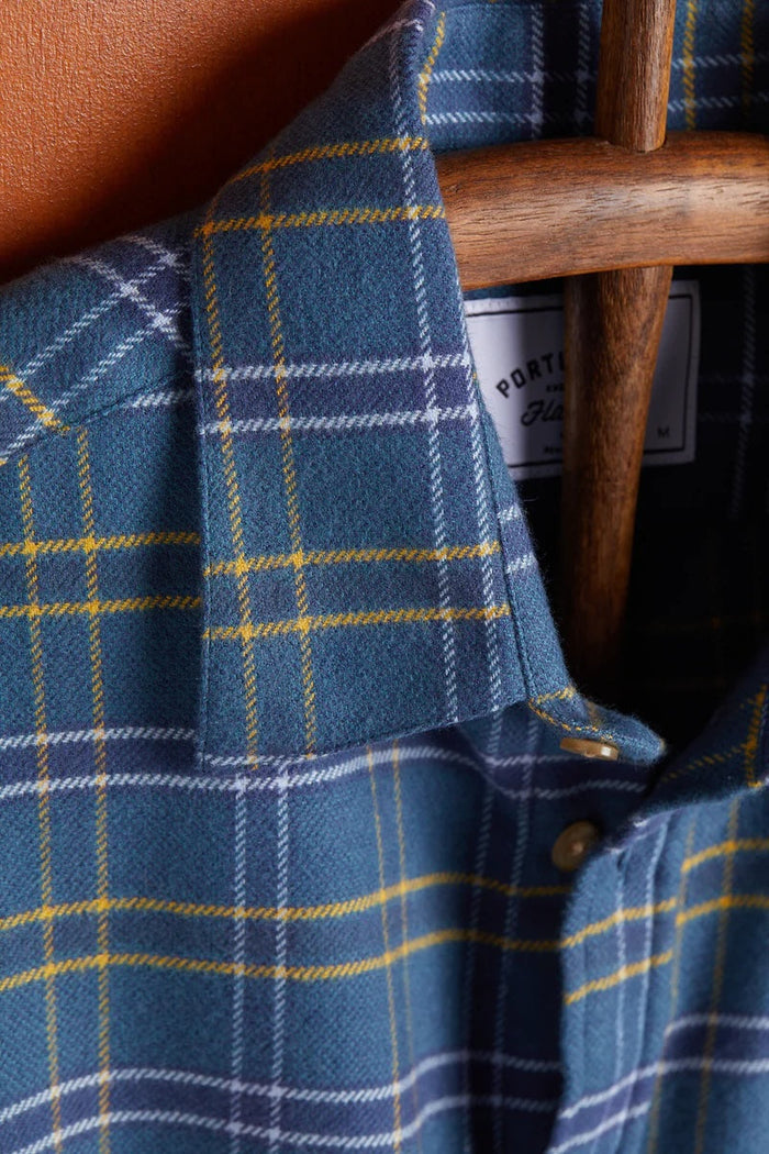 Blue Water Check Shirt, Blue-Skjorter-Portuguese Flannel-Motorious Copenhagen