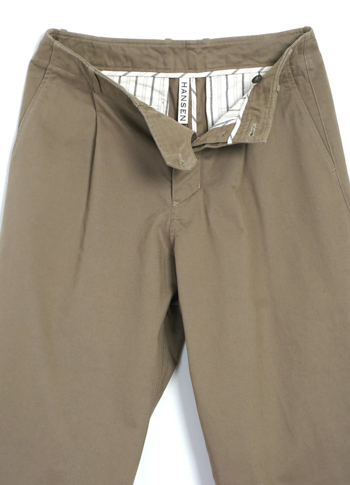 Bobbye, Wide Pleated Everyday Trousers, Beige-Bukser-Hansen Garments-Motorious Copenhagen