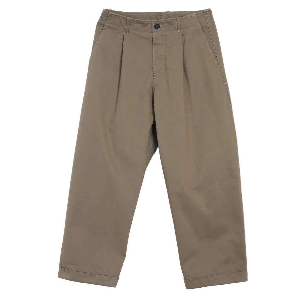 Bobbye, Wide Pleated Everyday Trousers, Beige-Bukser-Hansen Garments-Motorious Copenhagen