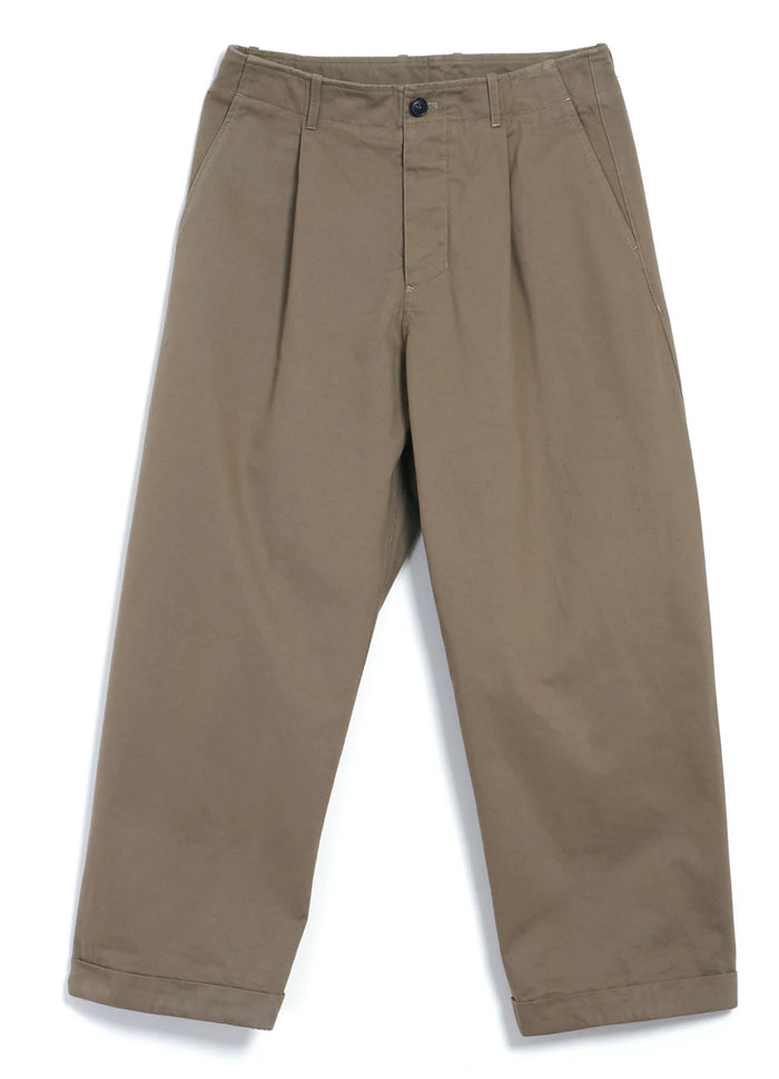 Bobbye, Wide Pleated Everyday Trousers, Beige-Bukser-Hansen Garments-Motorious Copenhagen
