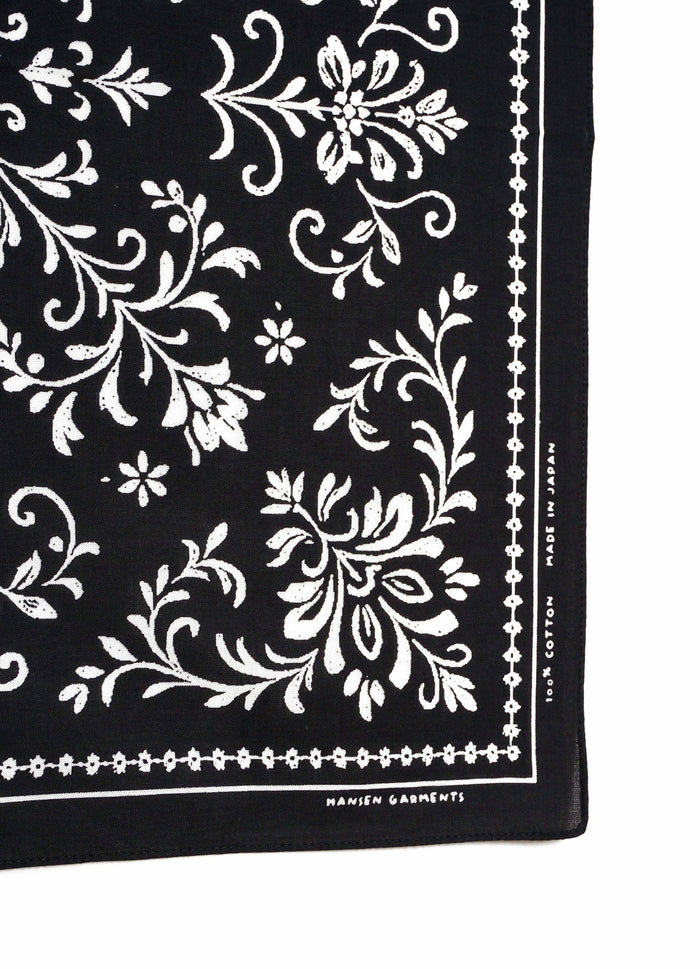 Bunad Bandana, Screen Print, Black-Halstørklæder-Hansen Garments-Motorious Copenhagen