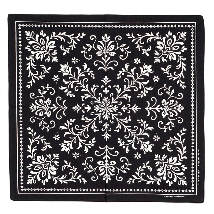 Bunad Bandana, Screen Print, Black-Halstørklæder-Hansen Garments-Motorious Copenhagen