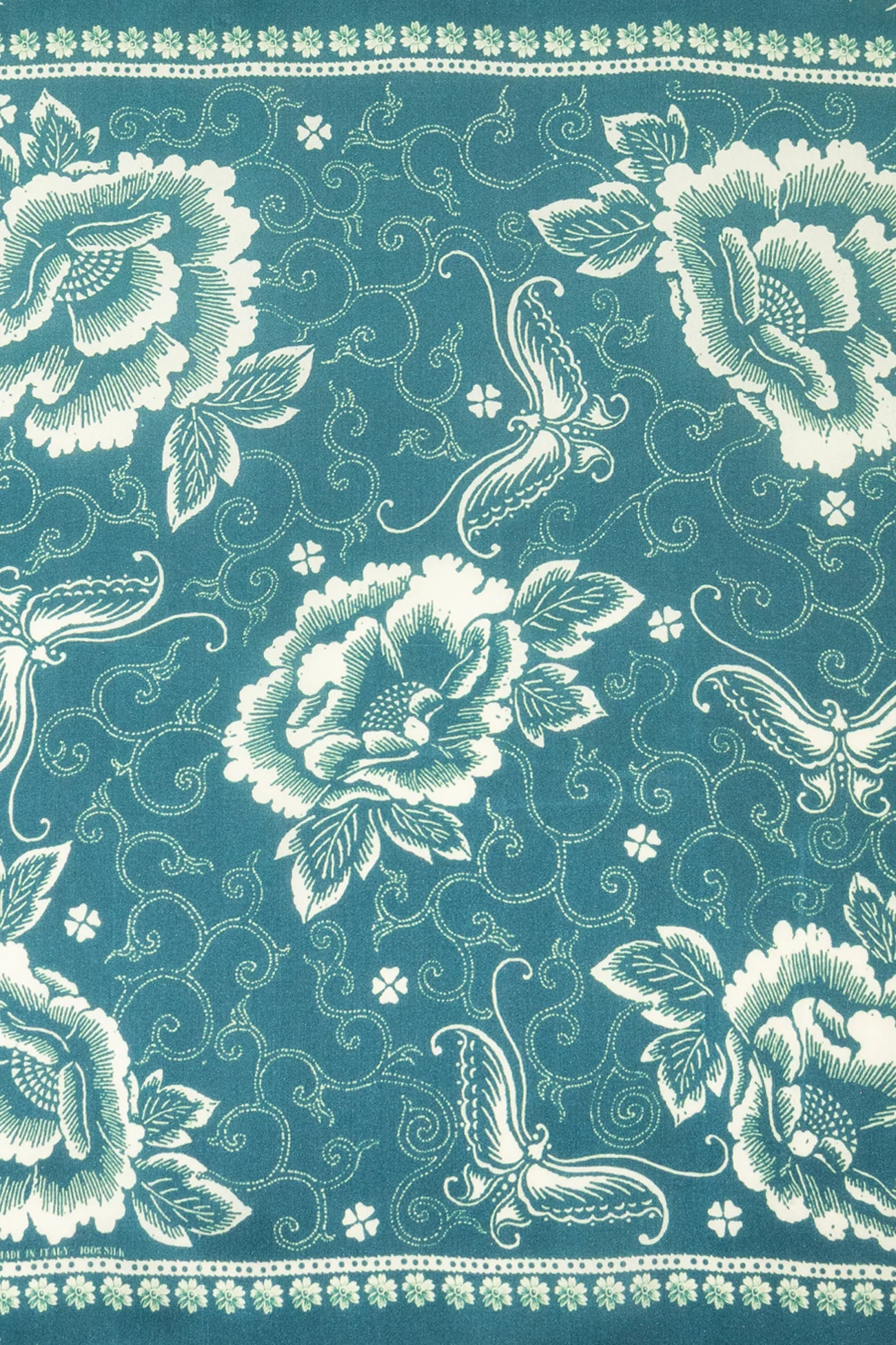 Butterfly Bandana, Aqua/Tealsilk-Halstørklæder-Hen's Teeth-Motorious Copenhagen