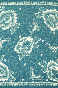 Butterfly Bandana, Aqua/Tealsilk-Halstørklæder-Hen's Teeth-Motorious Copenhagen