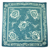 Butterfly Bandana, Aqua/Tealsilk-Halstørklæder-Hen's Teeth-Motorious Copenhagen