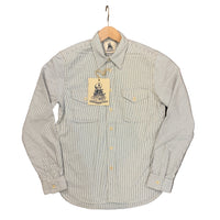 CPO Shirt, White/Blue stripe-Skjorter-Captain Santors-Motorious Copenhagen