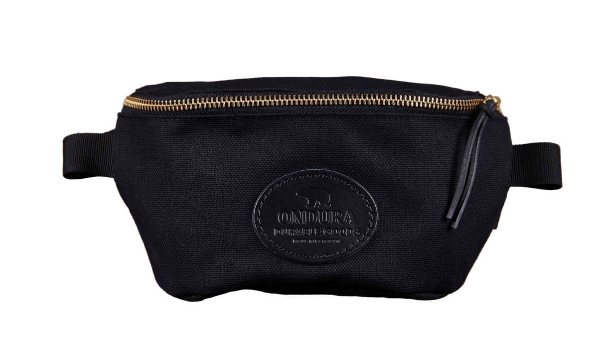 Canvas Hip Bag, Black-Tasker-Ondura Durable Goods-Motorious Copenhagen