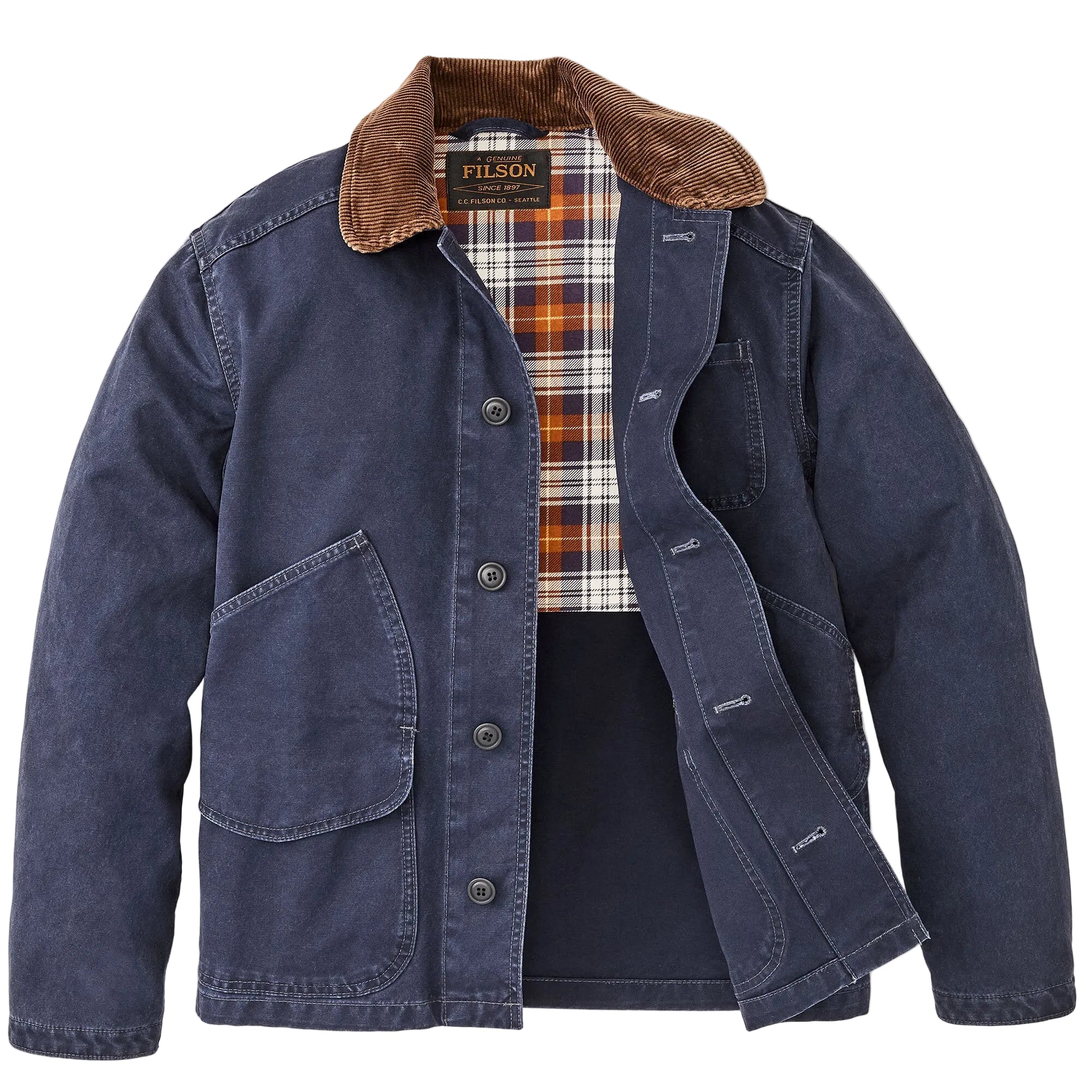 Canvas Outfitter Jacket, Blue Mussel-Jakker-Filson 1897-Motorious Copenhagen
