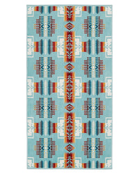 Chief Joseph Jacquard Bath Towel, Aqua-Håndklæder-Pendleton-Motorious Copenhagen