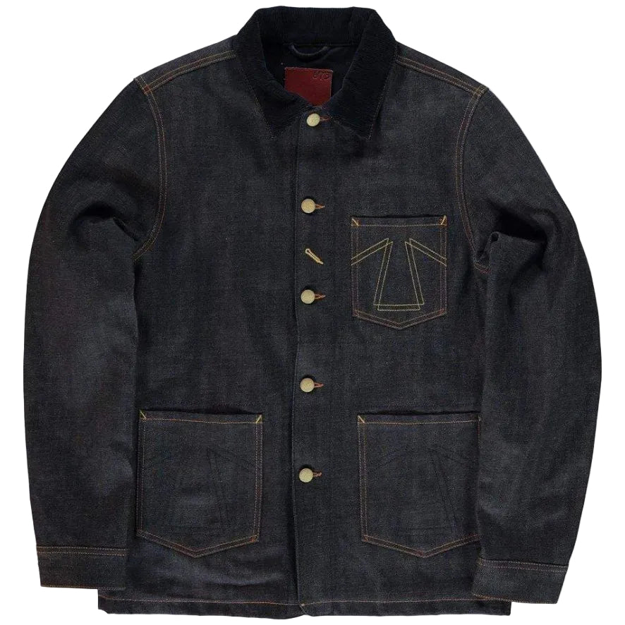 Chore Jacket 673 Selvedge Denim, Indigo Blue-Jakker-Eat Dust-Motorious Copenhagen