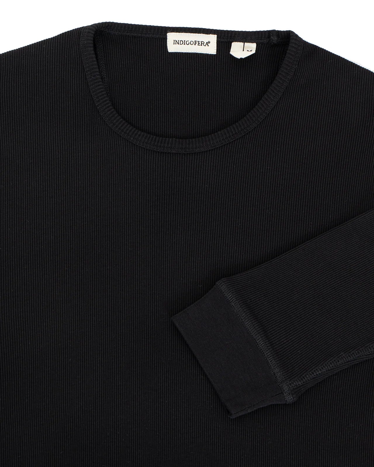 Clyde Long Sleeve T-Shirt, Black-T-shirts-IndigoFera-Motorious Copenhagen