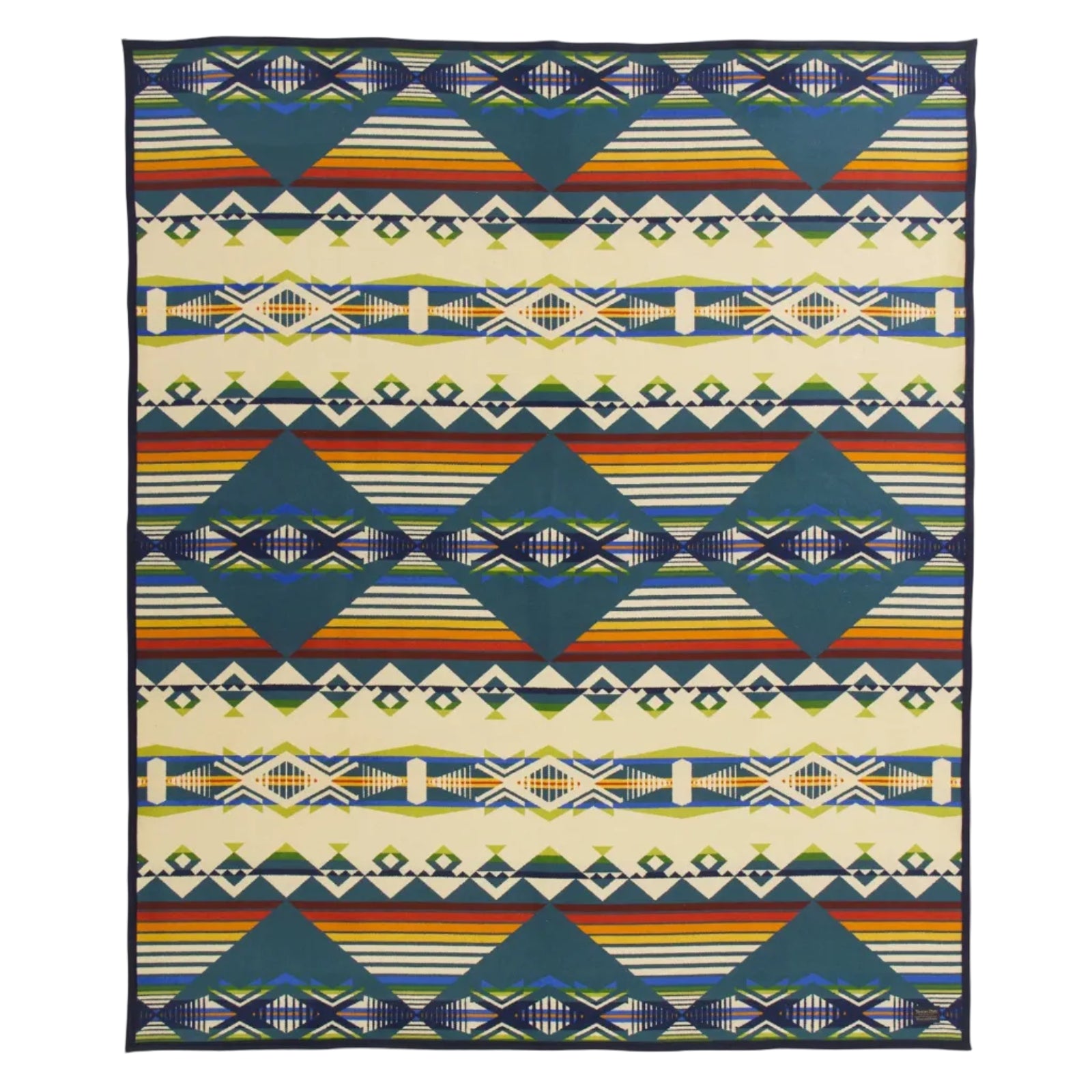 Creekside, Unnapped Jacquard Robe Blanket, Blue/Multicolor-Tæpper-Pendleton-Motorious Copenhagen