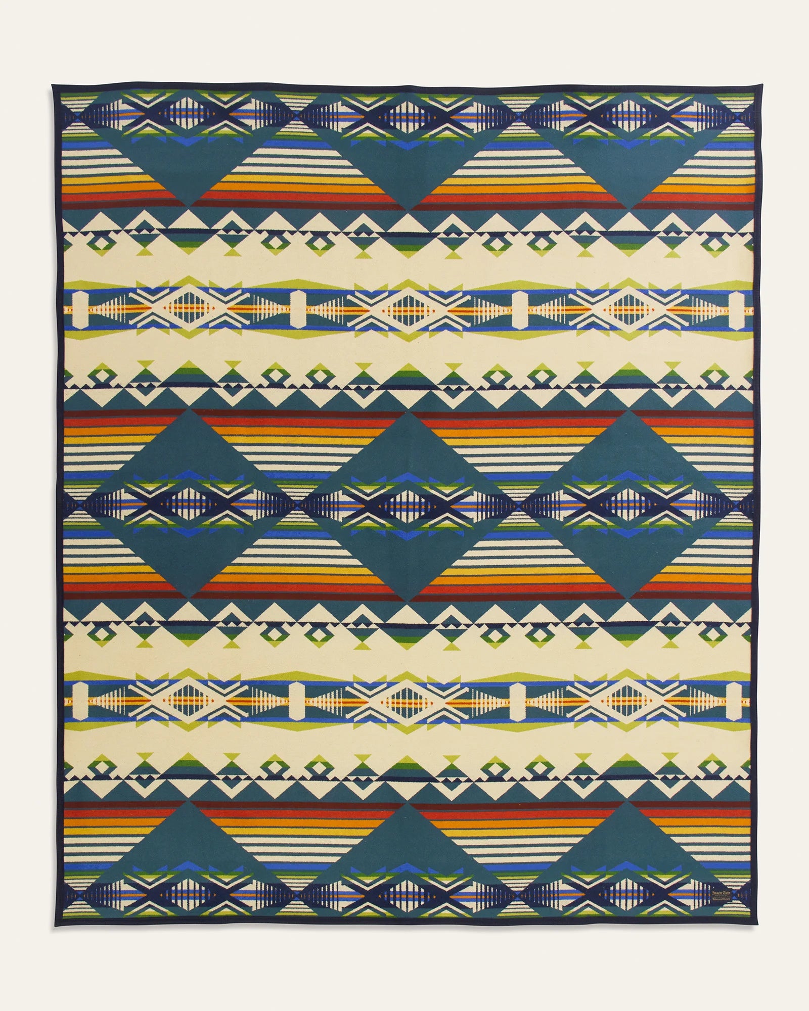 Creekside, Unnapped Jacquard Robe Blanket, Blue/Multicolor-Tæpper-Pendleton-Motorious Copenhagen