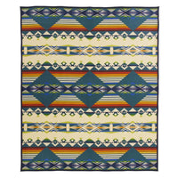 Creekside, Unnapped Jacquard Robe Blanket, Blue/Multicolor-Tæpper-Pendleton-Motorious Copenhagen