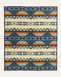 Creekside, Unnapped Jacquard Robe Blanket, Blue/Multicolor-Tæpper-Pendleton-Motorious Copenhagen