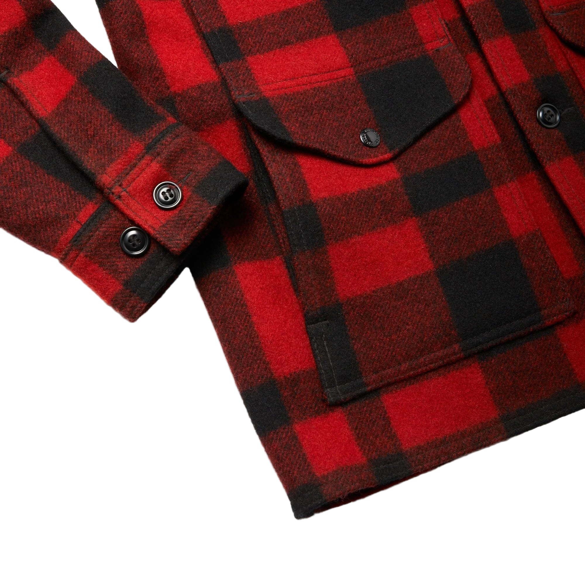 Cruiser Jacket, Mackinaw Wool, Red/Black Plaid-Jakker-Filson 1897-Motorious Copenhagen