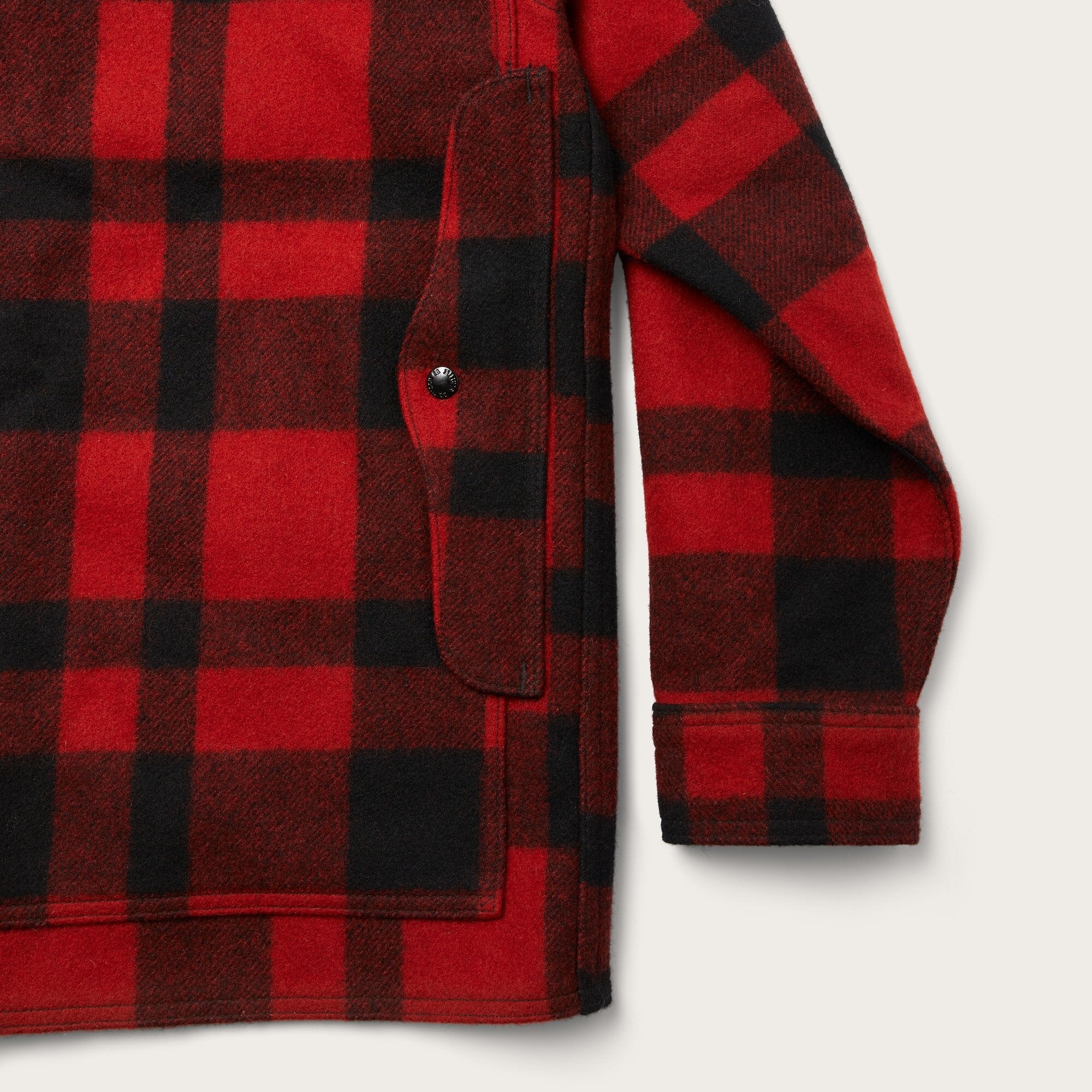 Cruiser Jacket, Mackinaw Wool, Red/Black Plaid-Jakker-Filson 1897-Motorious Copenhagen