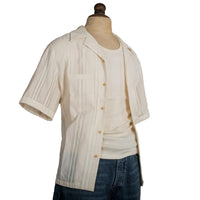 Cuba Guayavera, Short Sleeve Shirt, Natural-skjort-Fleurs de Bagne-Motorious Copenhagen
