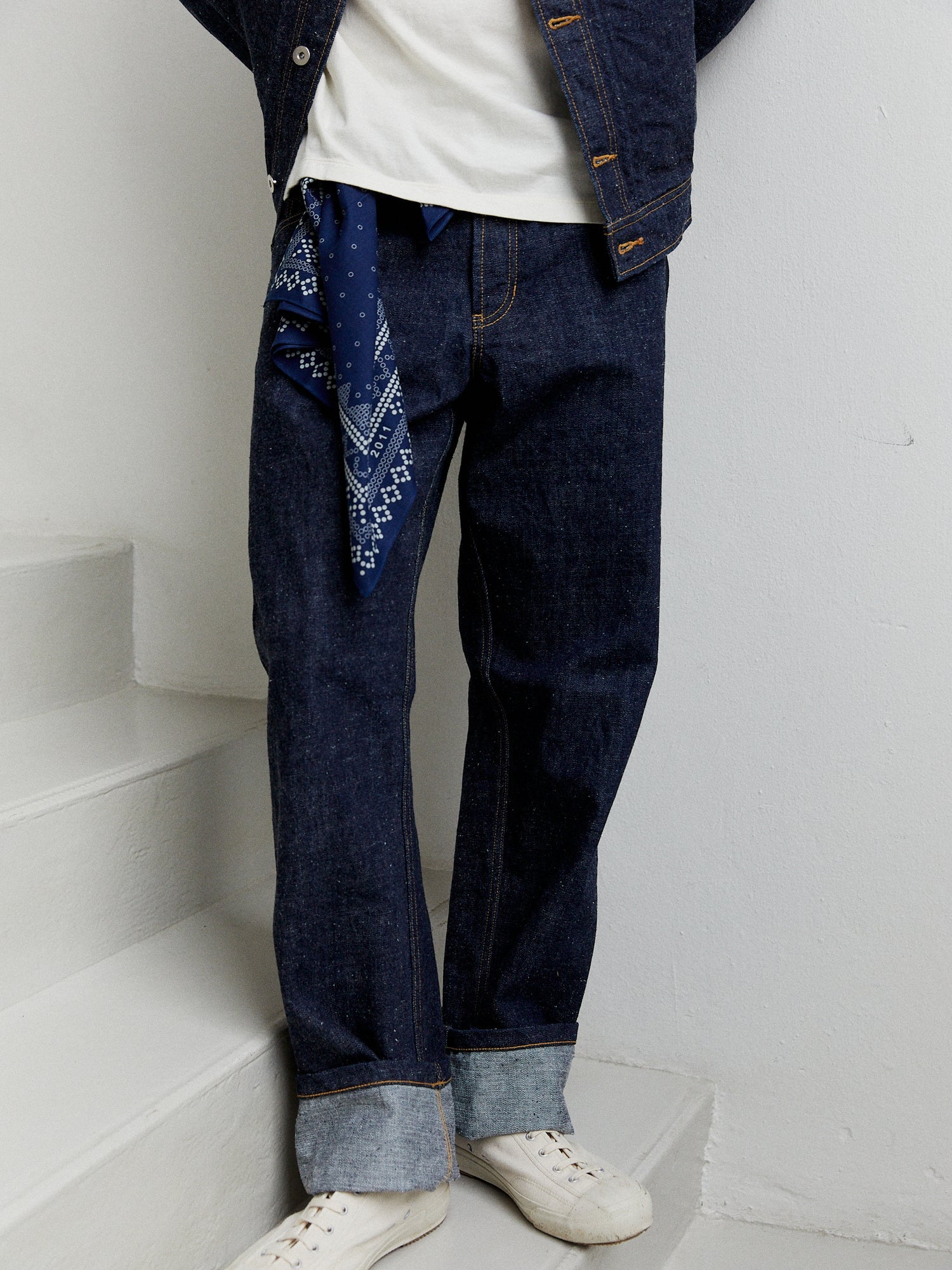DEAN, 13oz Neppy Denim Straight Cut Jeans, Real Indigo-Bukser-Hansen Garments-Motorious Copenhagen