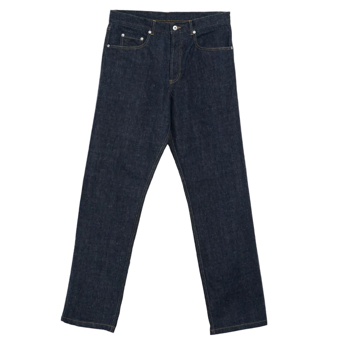 DEAN, 13oz Neppy Denim Straight Cut Jeans, Real Indigo-Bukser-Hansen Garments-Motorious Copenhagen