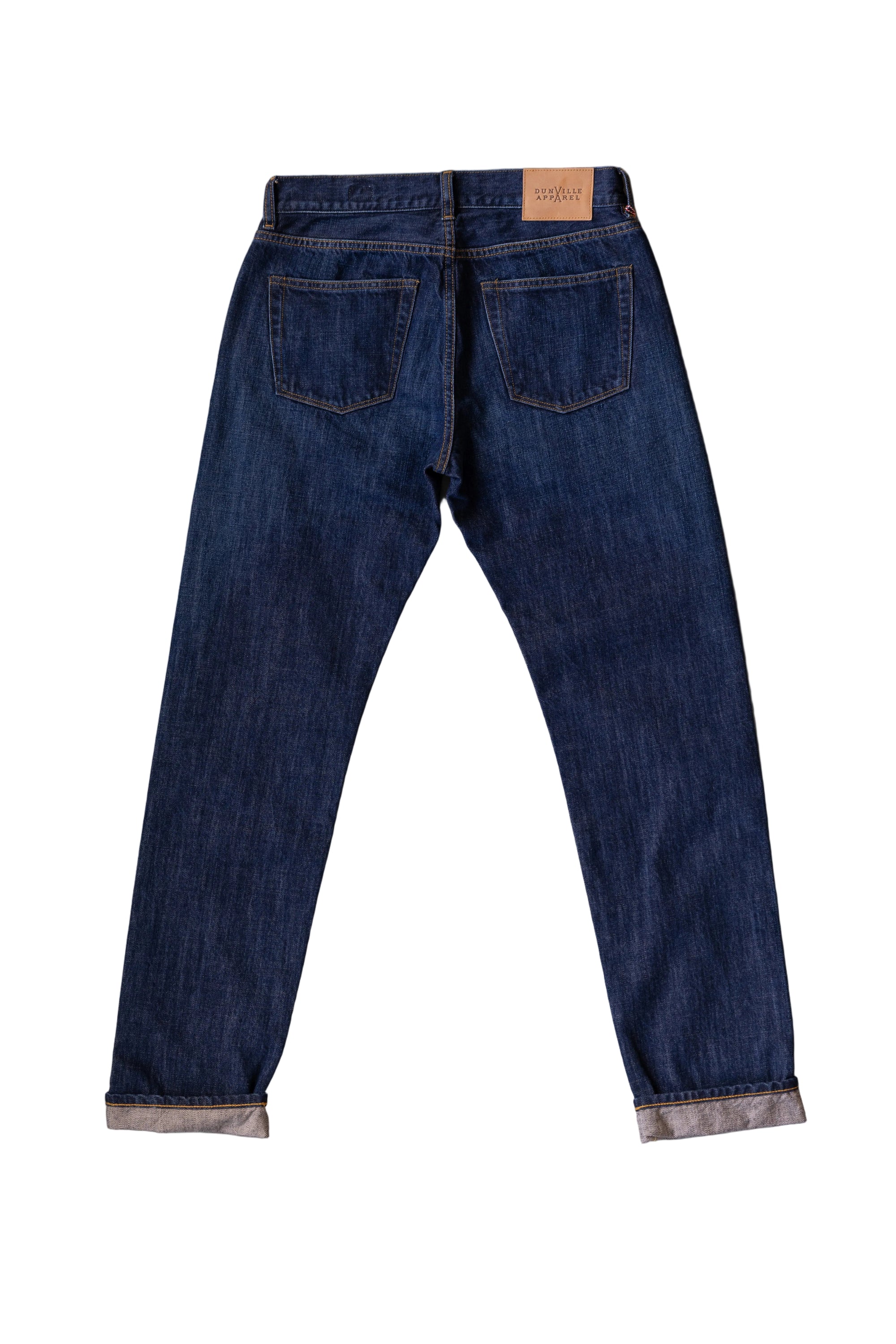 Dark Washed Denim Jeans, Indigo Blue-Bukser-Dunville-Motorious Copenhagen