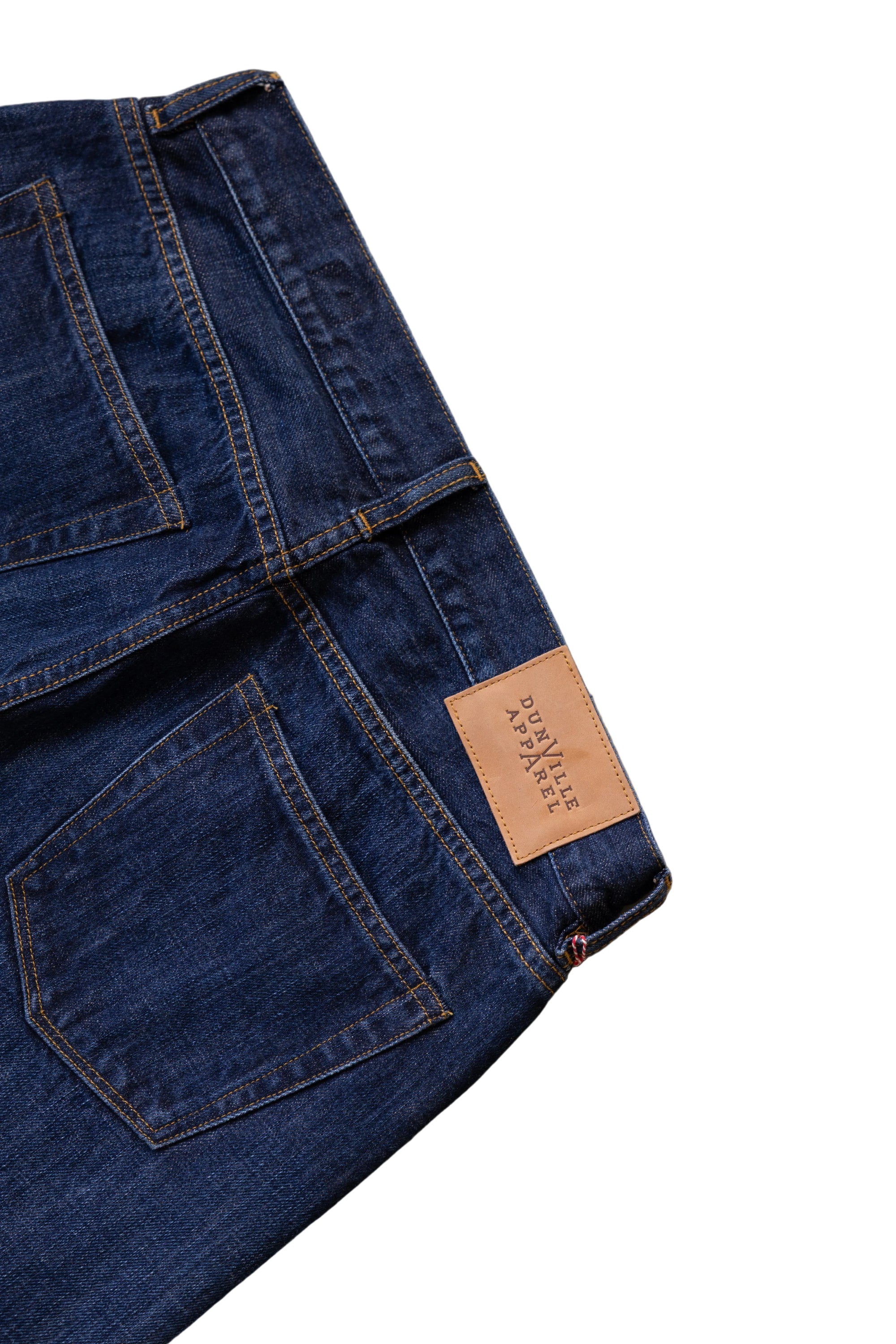 Dark Washed Denim Jeans, Indigo Blue-Bukser-Dunville-Motorious Copenhagen