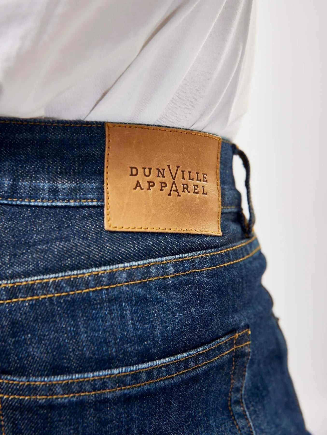 Dark Washed Denim Jeans, Indigo Blue-Bukser-Dunville-Motorious Copenhagen