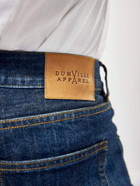 Dark Washed Denim Jeans, Indigo Blue-Bukser-Dunville-Motorious Copenhagen