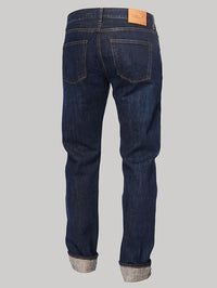 Dark Washed Denim Jeans, Indigo Blue-Bukser-Dunville-Motorious Copenhagen