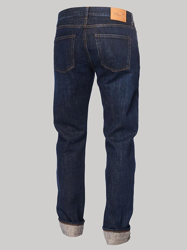 Dark Washed Denim Jeans, Indigo Blue-Bukser-Dunville-Motorious Copenhagen