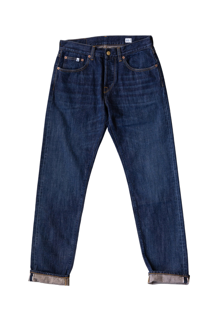 Dark Washed Denim Jeans, Indigo Blue-Bukser-Dunville-Motorious Copenhagen