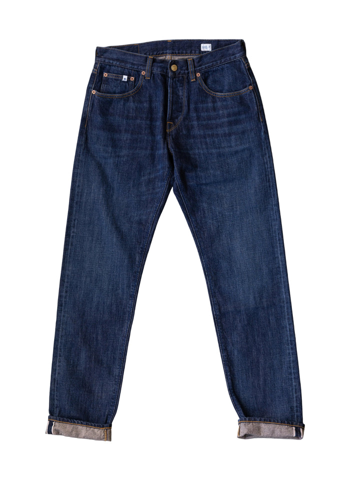 Dark Washed Denim Jeans, Indigo Blue-Bukser-Dunville-Motorious Copenhagen
