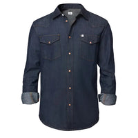 Denim Shirt, Indigo Blue-Skjorter-Dunville-Motorious Copenhagen