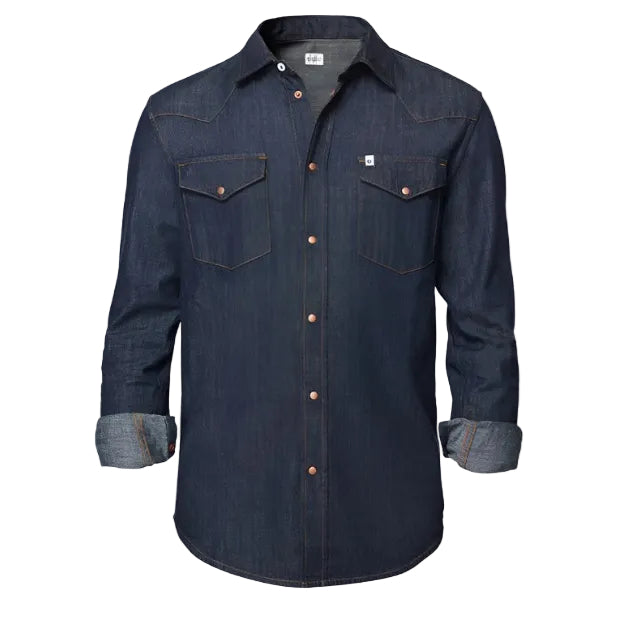 Denim Shirt, Indigo Blue-Skjorter-Dunville-Motorious Copenhagen