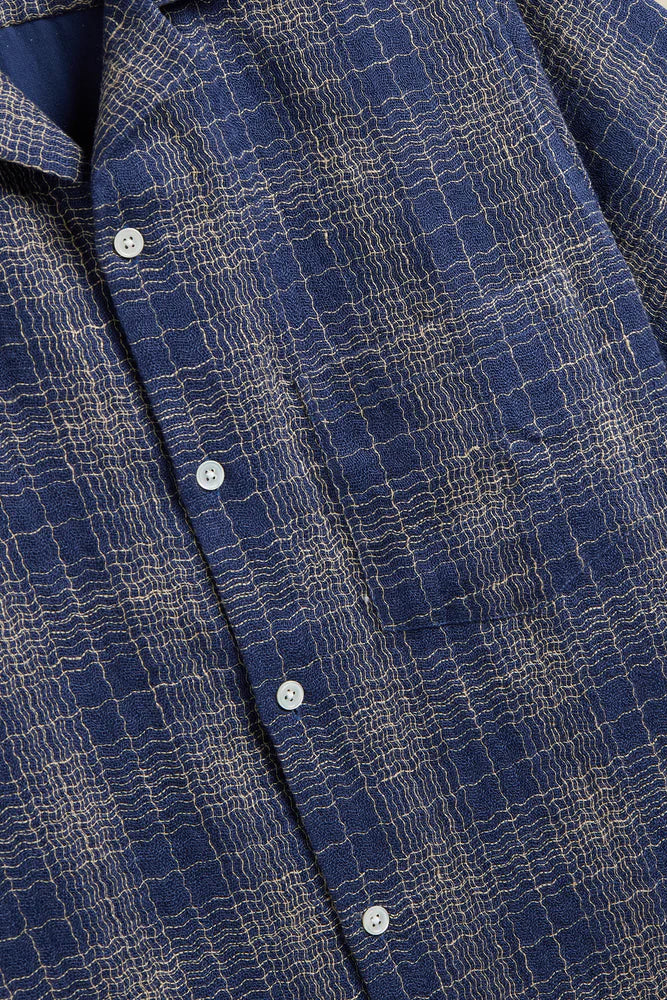 Dorne Shirt, Short Sleeve, Blue-Skjorter-Portuguese Flannel-Motorious Copenhagen