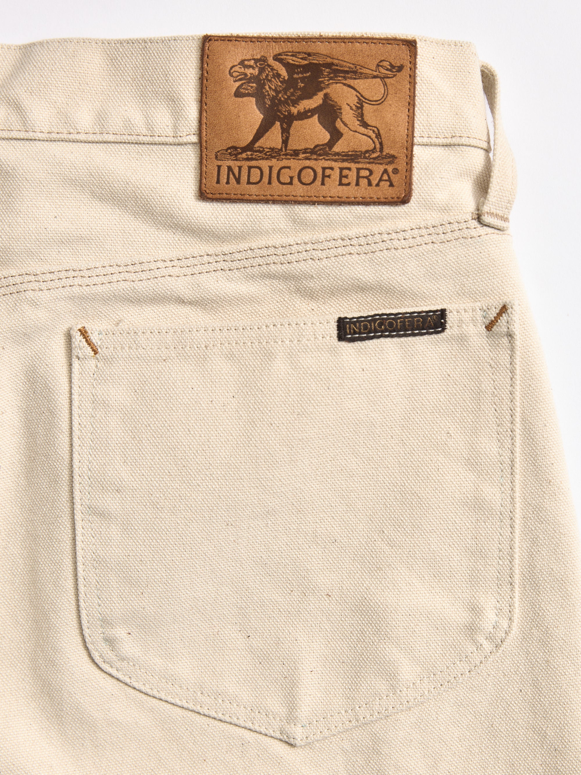 Duke Pants, 13oz Smithson Canvas, Ecru-Bukser-IndigoFera-Motorious Copenhagen