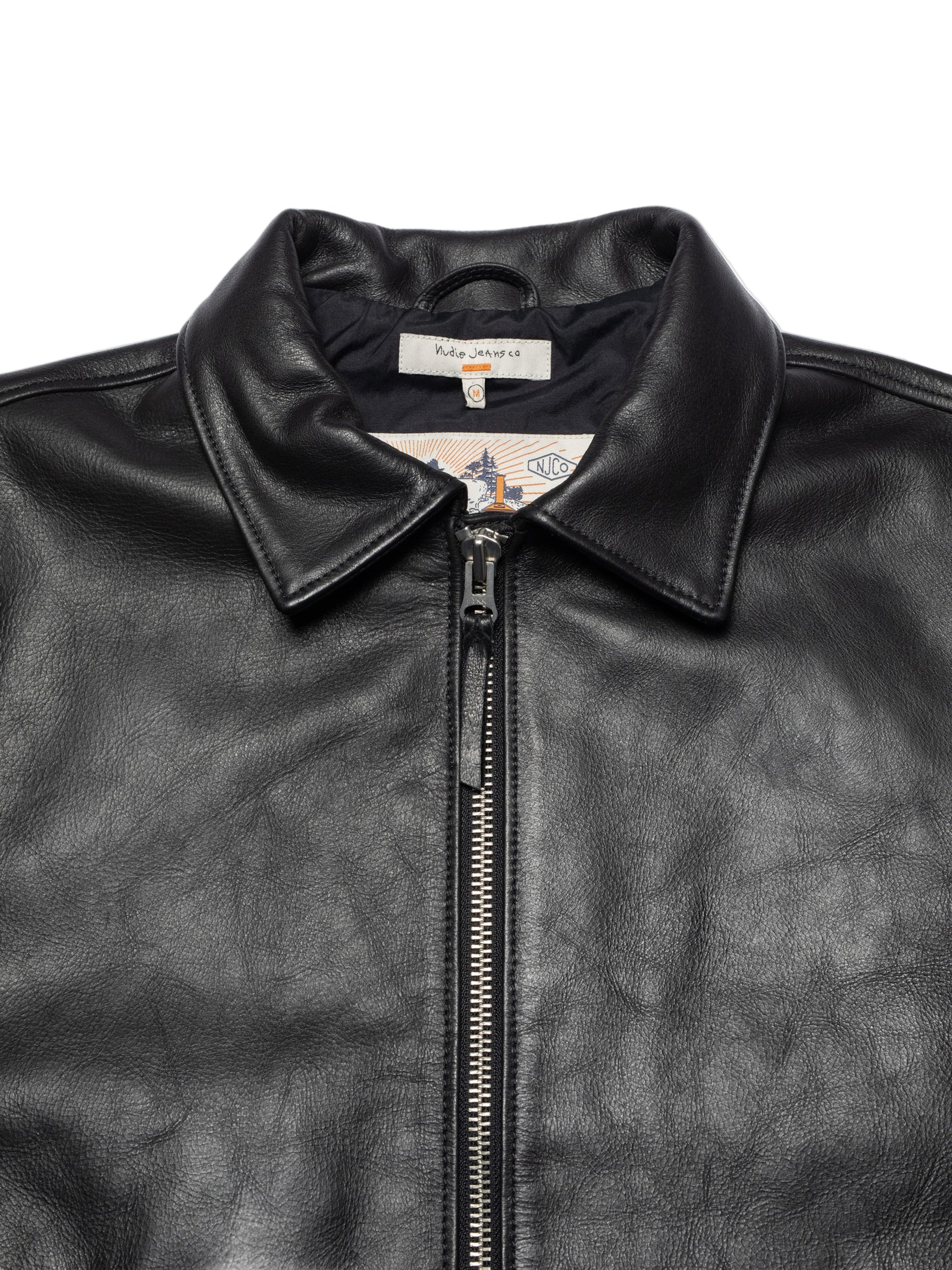 Eddy Rider Leather Jacket, Black-Jakker-Nudie Jeans-Motorious Copenhagen