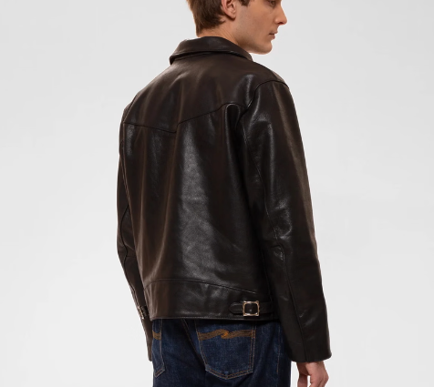 Eddy Rider Leather Jacket, Black-Jakker-Nudie Jeans-Motorious Copenhagen