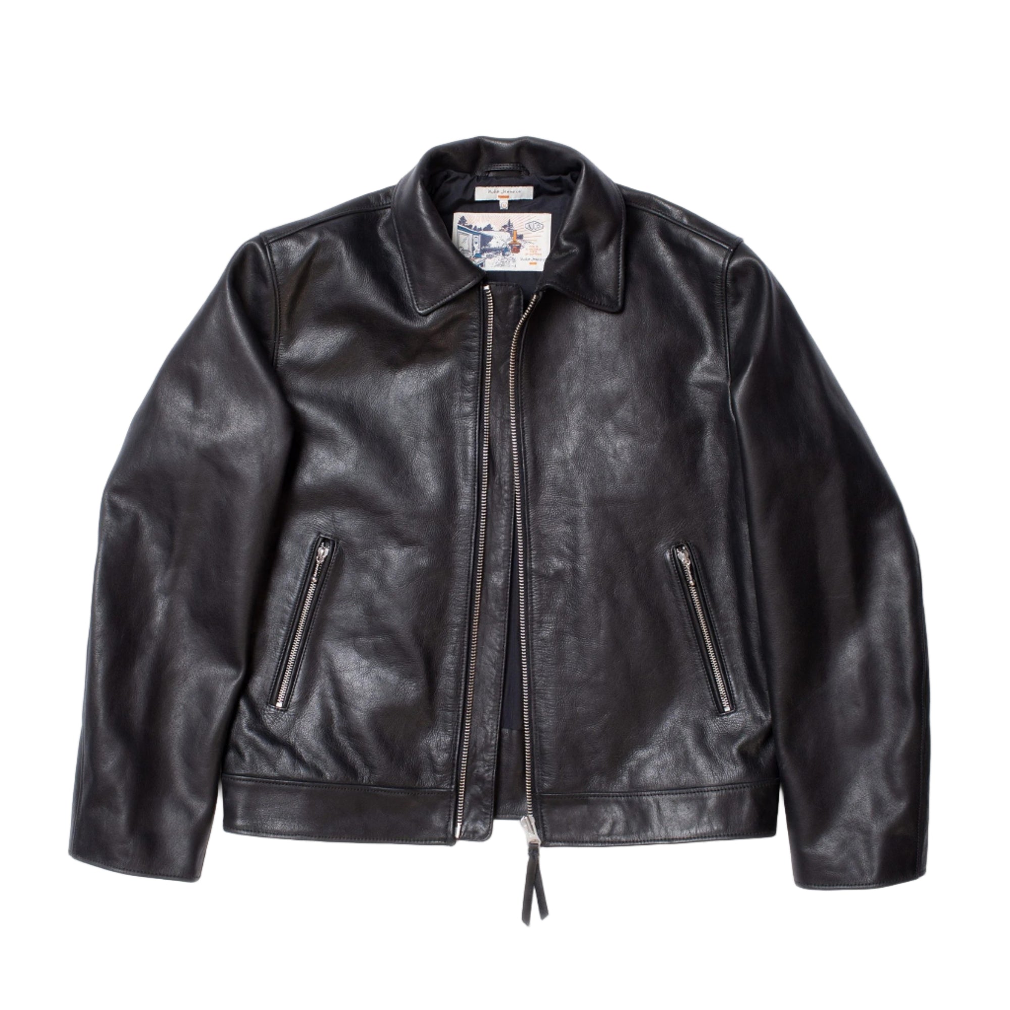 Eddy Rider Leather Jacket, Black-Jakker-Nudie Jeans-Motorious Copenhagen