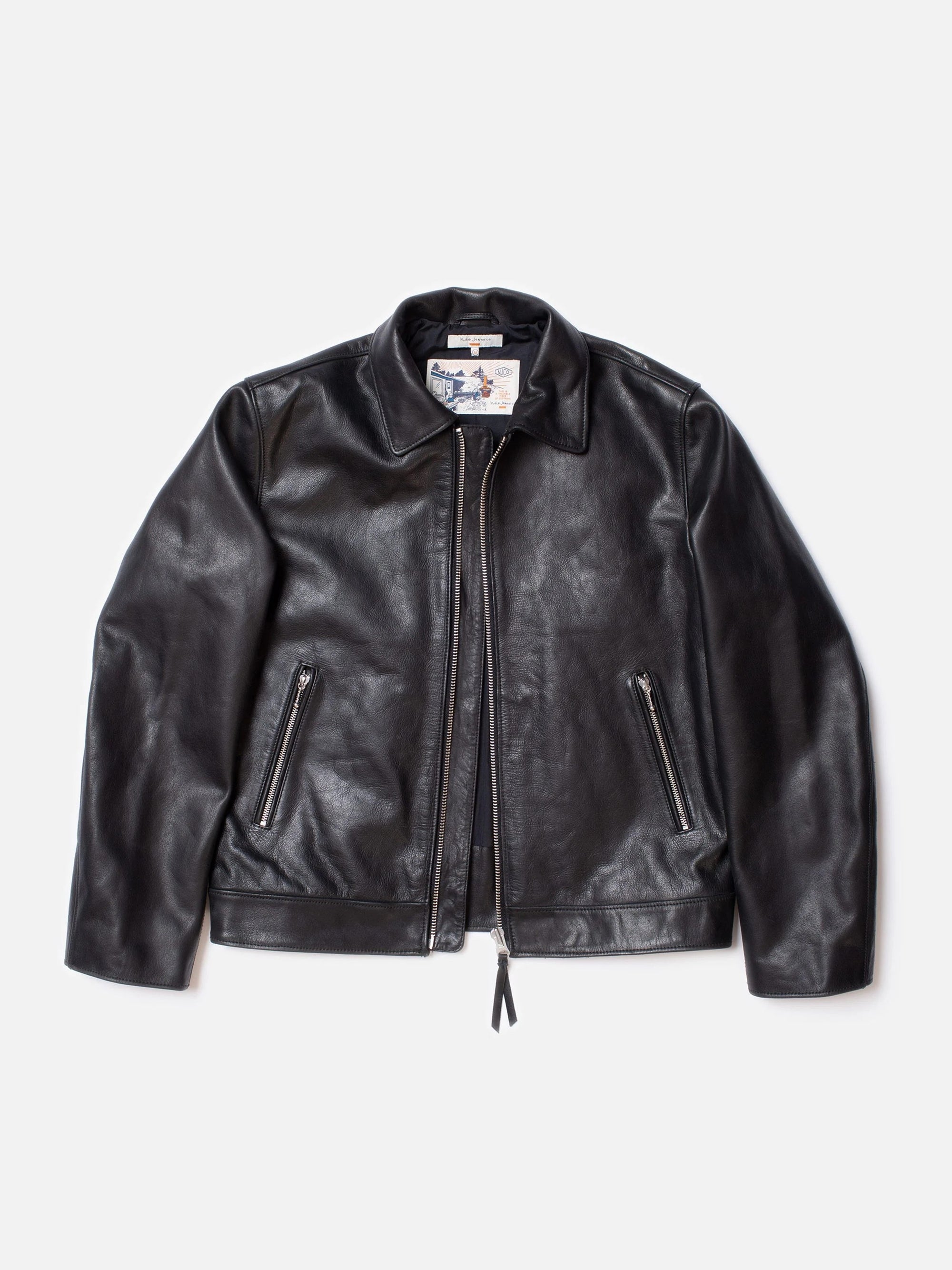 Eddy Rider Leather Jacket, Black-Jakker-Nudie Jeans-Motorious Copenhagen