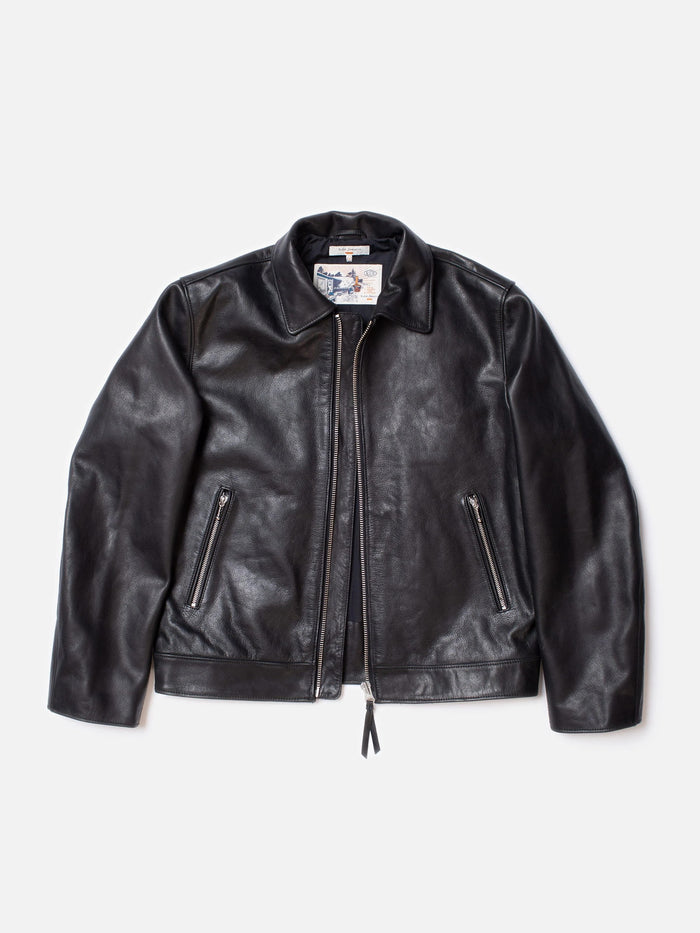 Eddy Rider Leather Jacket, Black-Jakker-Nudie Jeans-Motorious Copenhagen