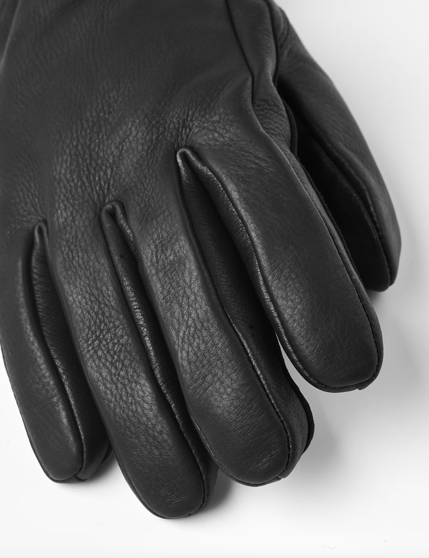 Eirik Leather Gloves, Black-Handsker-Hestra-Motorious Copenhagen