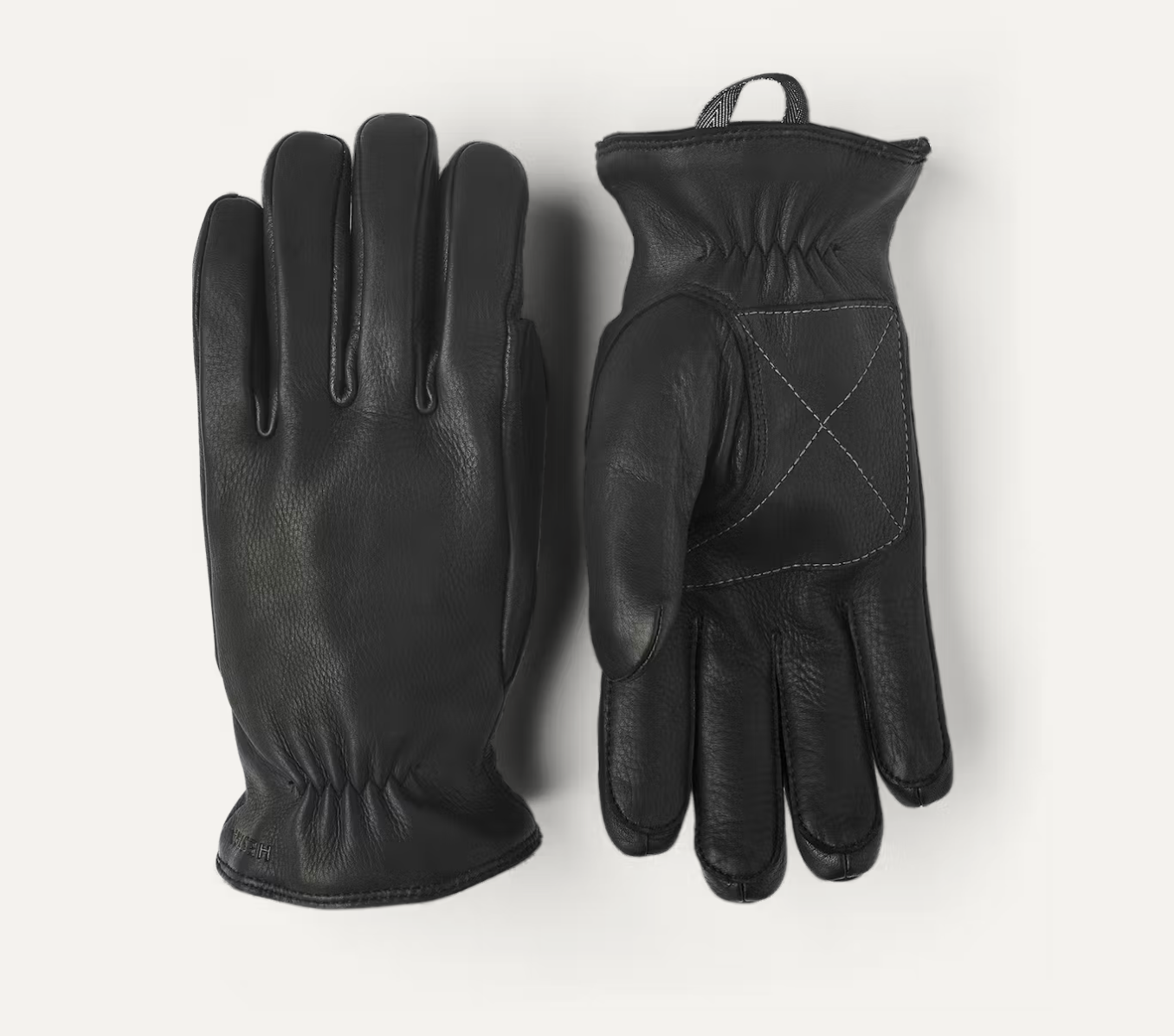 Eirik Leather Gloves, Black-Handsker-Hestra-Motorious Copenhagen