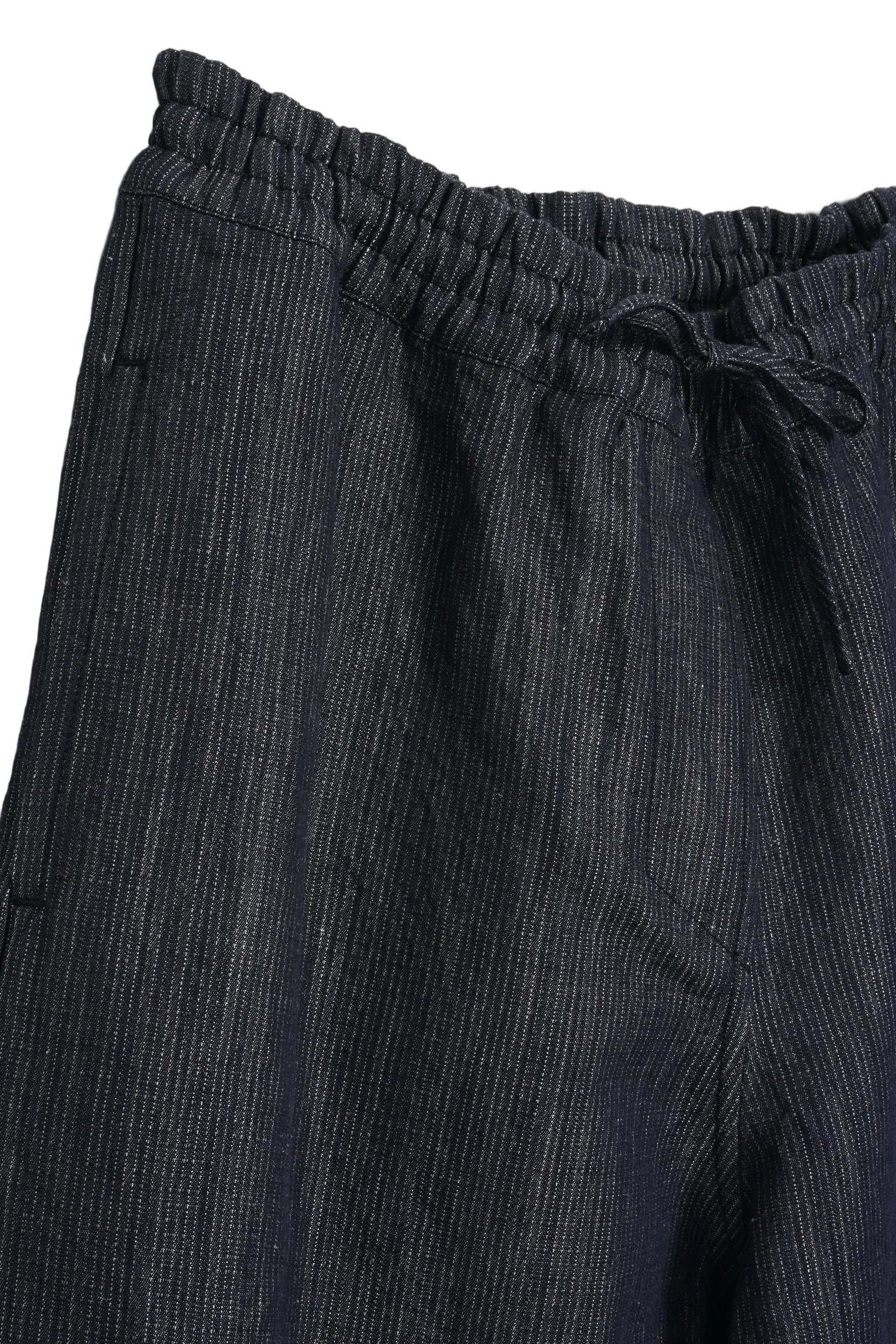 Emir, Loose Drawstring Pants, Navy Dobby-Bukser-Hansen Garments-Motorious Copenhagen