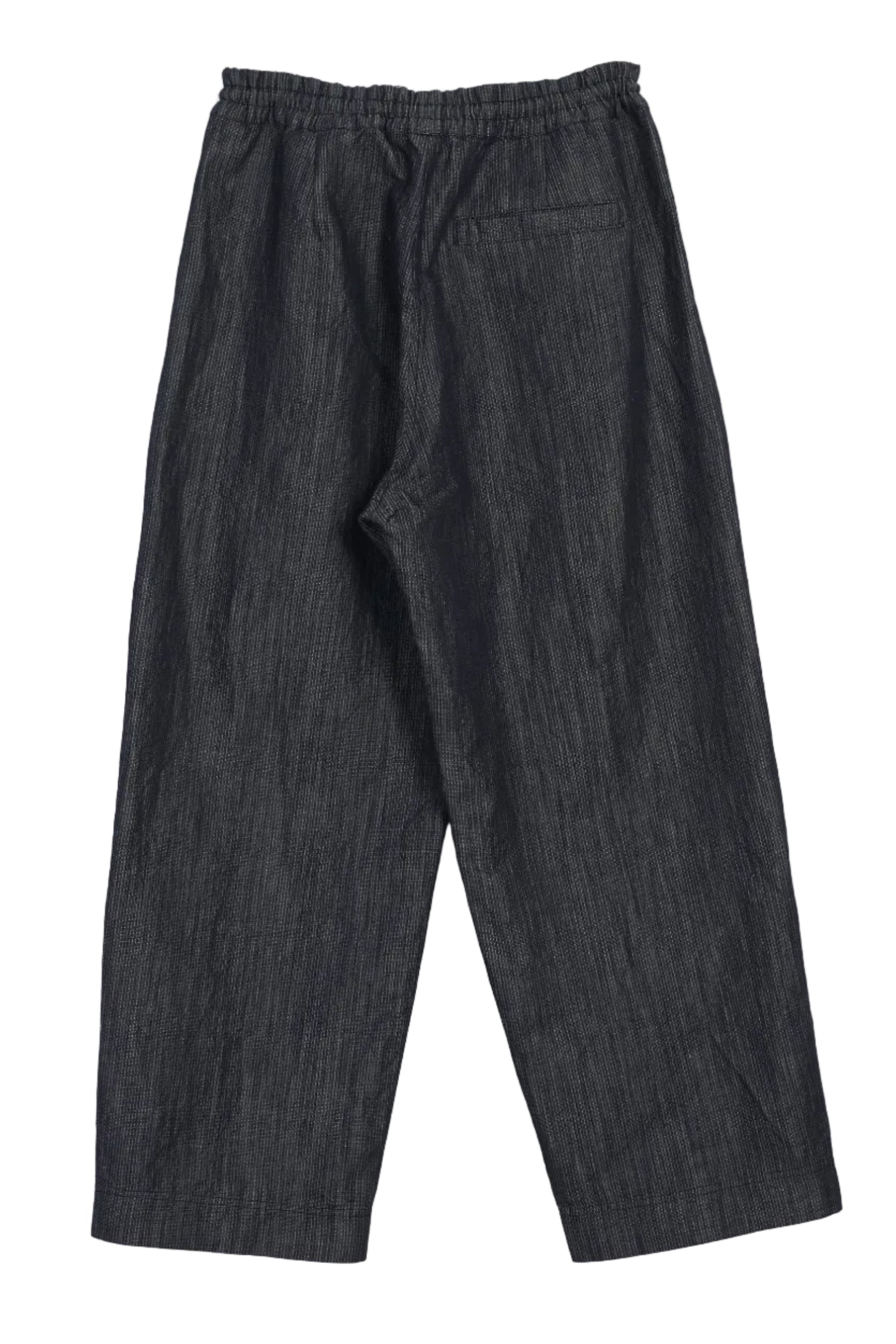 Emir, Loose Drawstring Pants, Navy Dobby-Bukser-Hansen Garments-Motorious Copenhagen