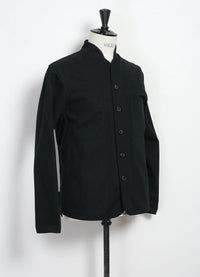 Erling, Refined Work Jacket, Black Canvas-Skjorter-Hansen Garments-Motorious Copenhagen