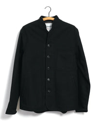 Erling, Refined Work Jacket, Black Canvas-Skjorter-Hansen Garments-Motorious Copenhagen