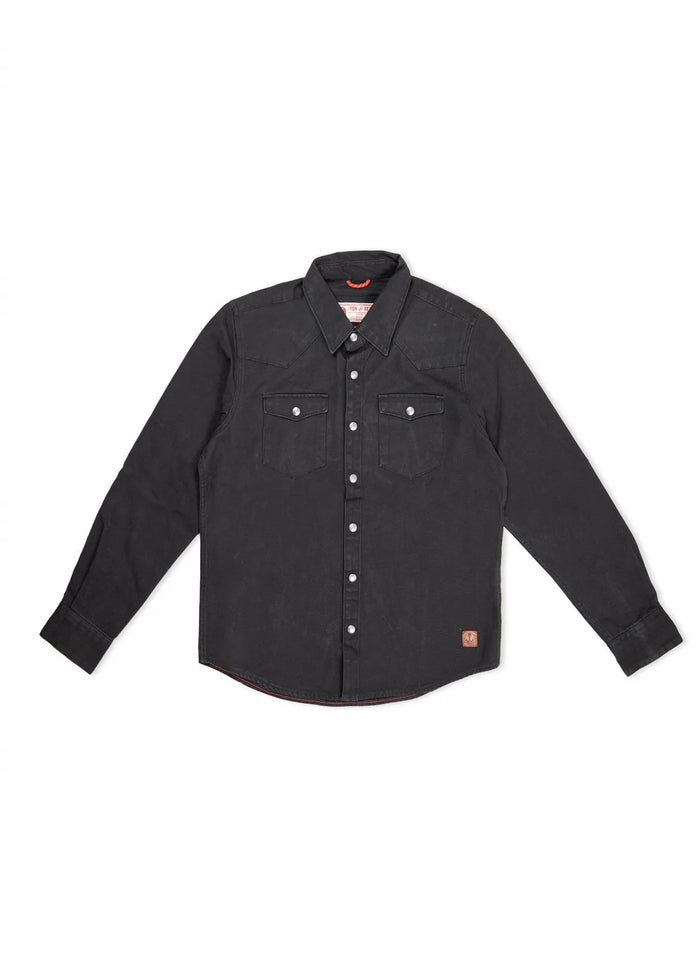 Fenceline Canvas Shirt, Black-Skjorter-Iron & Resin-Motorious Copenhagen